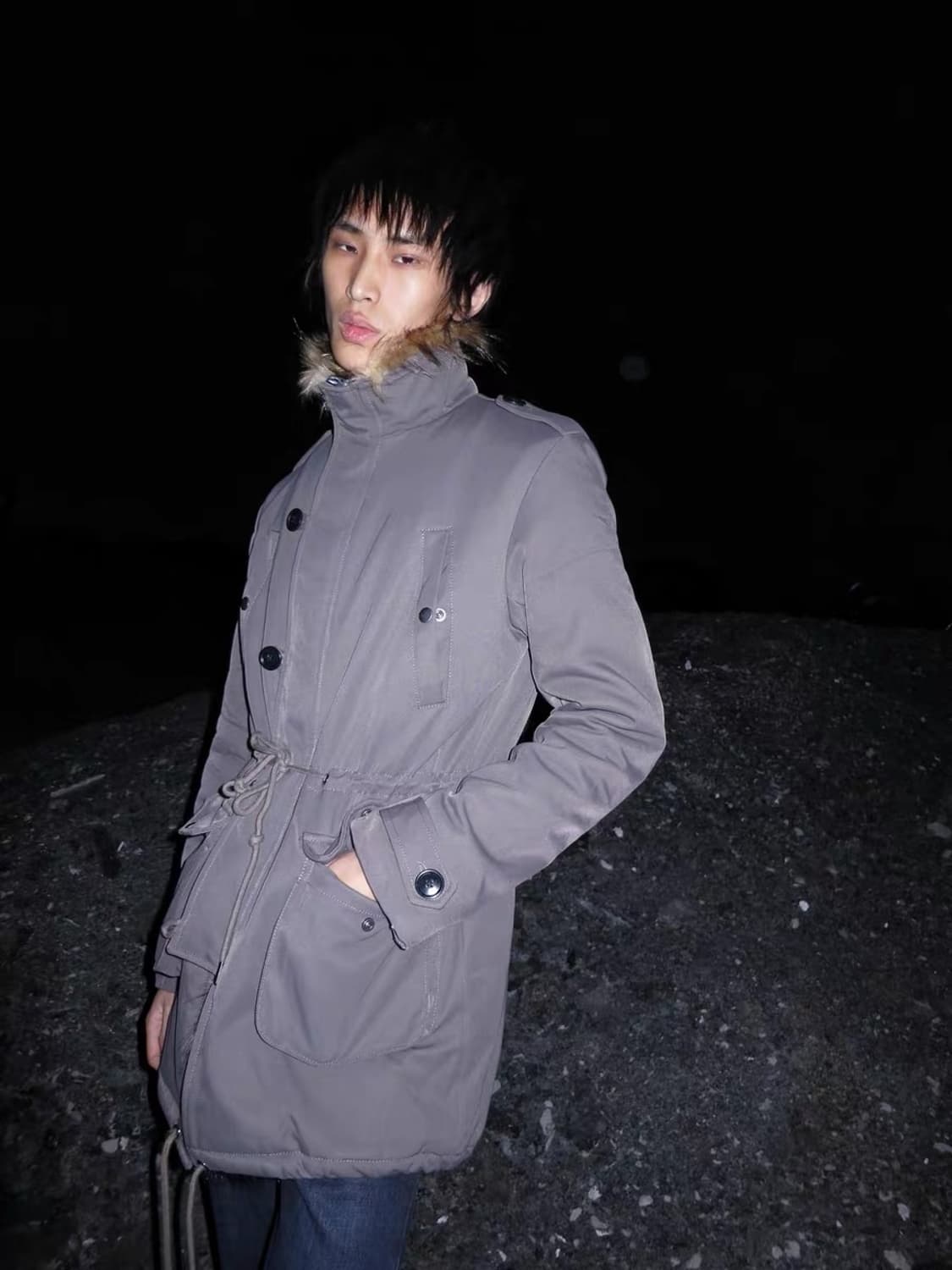 NoEmosen 에코 퍼 파카 코트unisex 상품이미지2