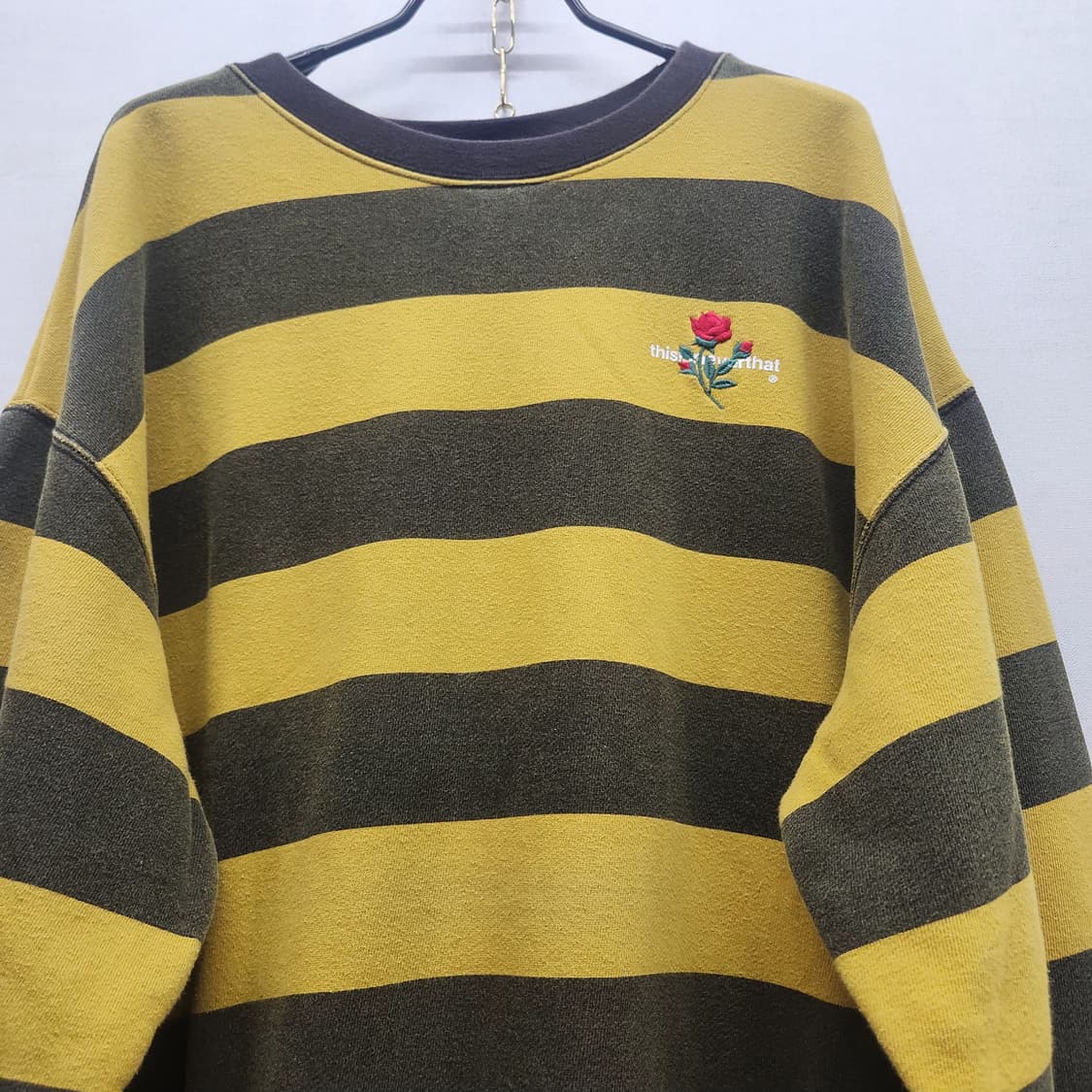 디스이즈네버댓 로고 스트라이프 오버핏 맨투맨 L(3XL) 상품이미지2