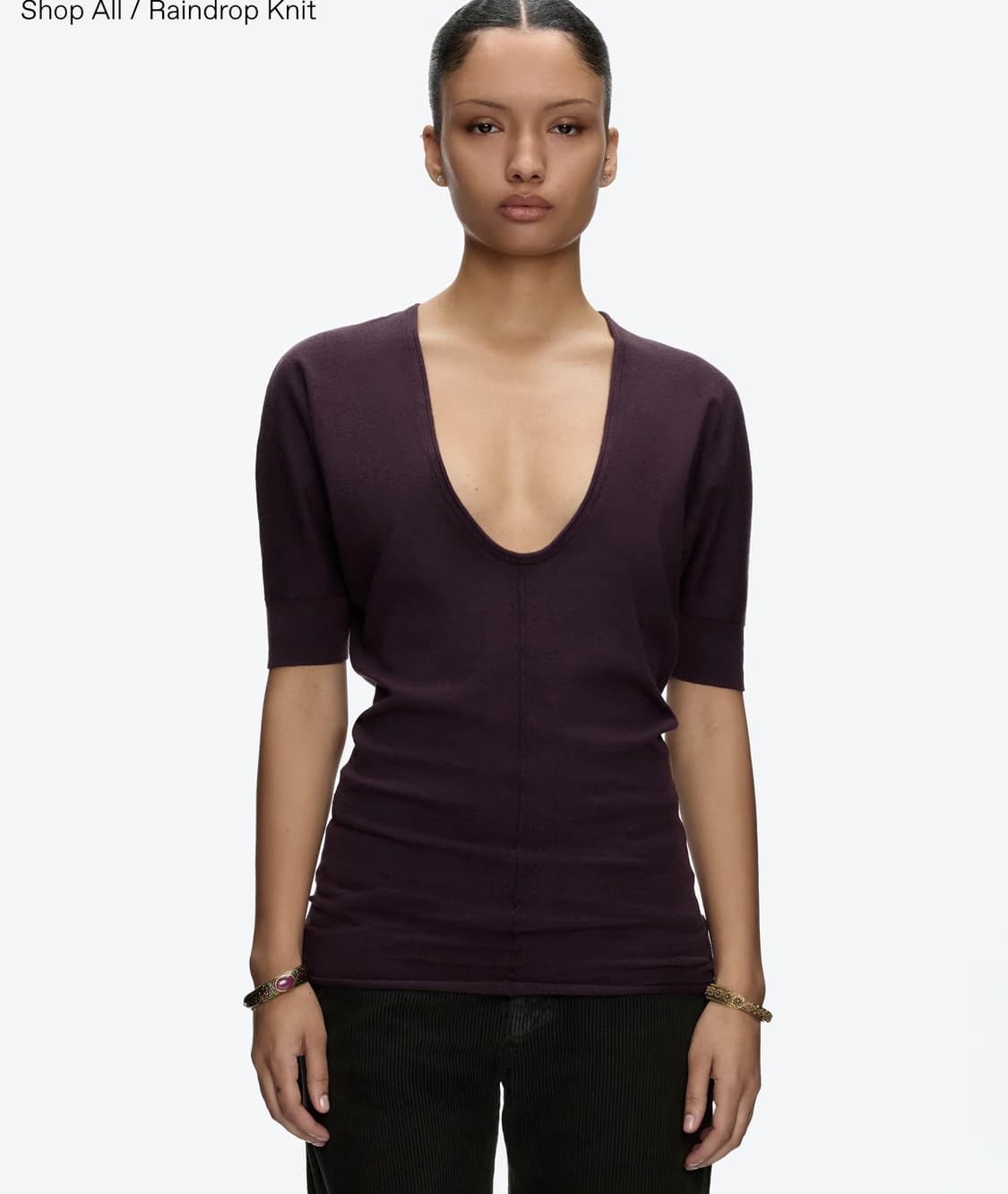 퍼플 니트 톱 상품이미지2