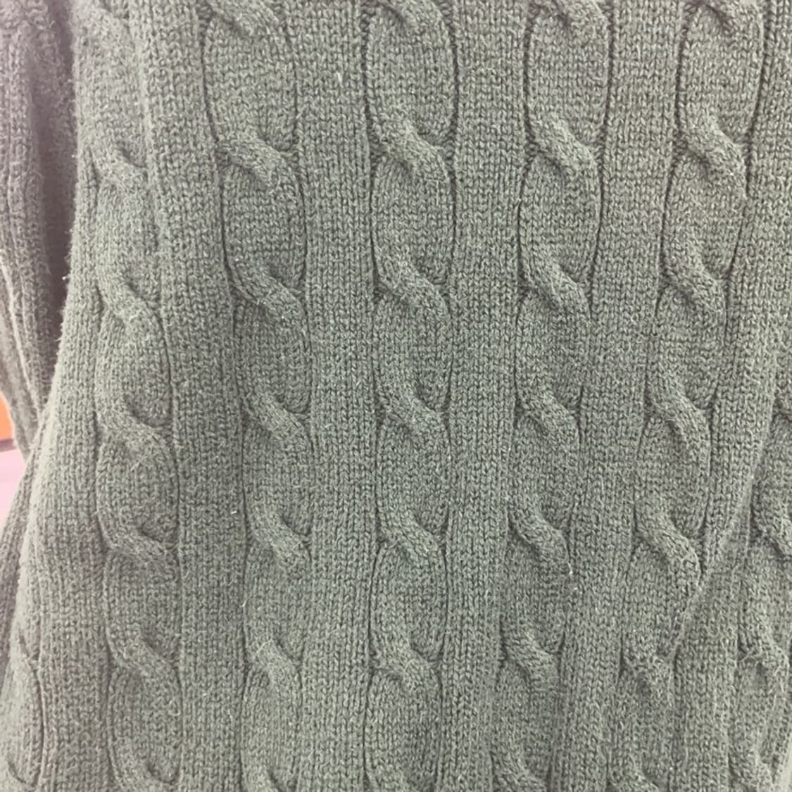 폴로 랄프로렌 빈티지 딥그린 꽈배기 케이블 니트 XL C08485 상품이미지7