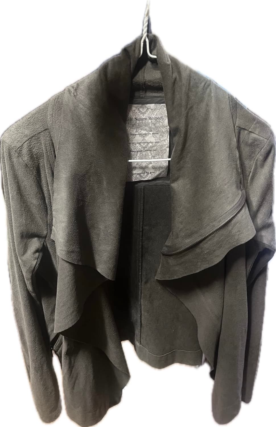 GOA 비대칭 하이넥 스웨이드자켓 상품이미지2