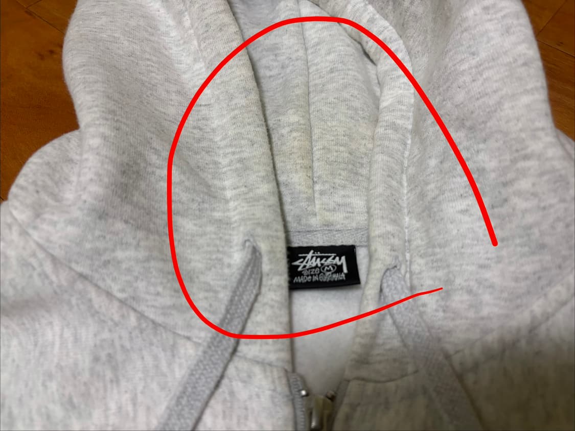 스투시 베이직 스투시 후드 집업 애쉬 헤더 상품이미지6