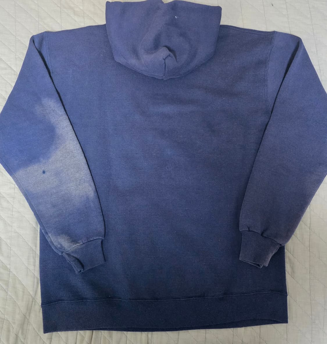 [XL] 80s 러셀 애슬레틱 썬페이드 트래쉬드 네이비 후드티 상품이미지5