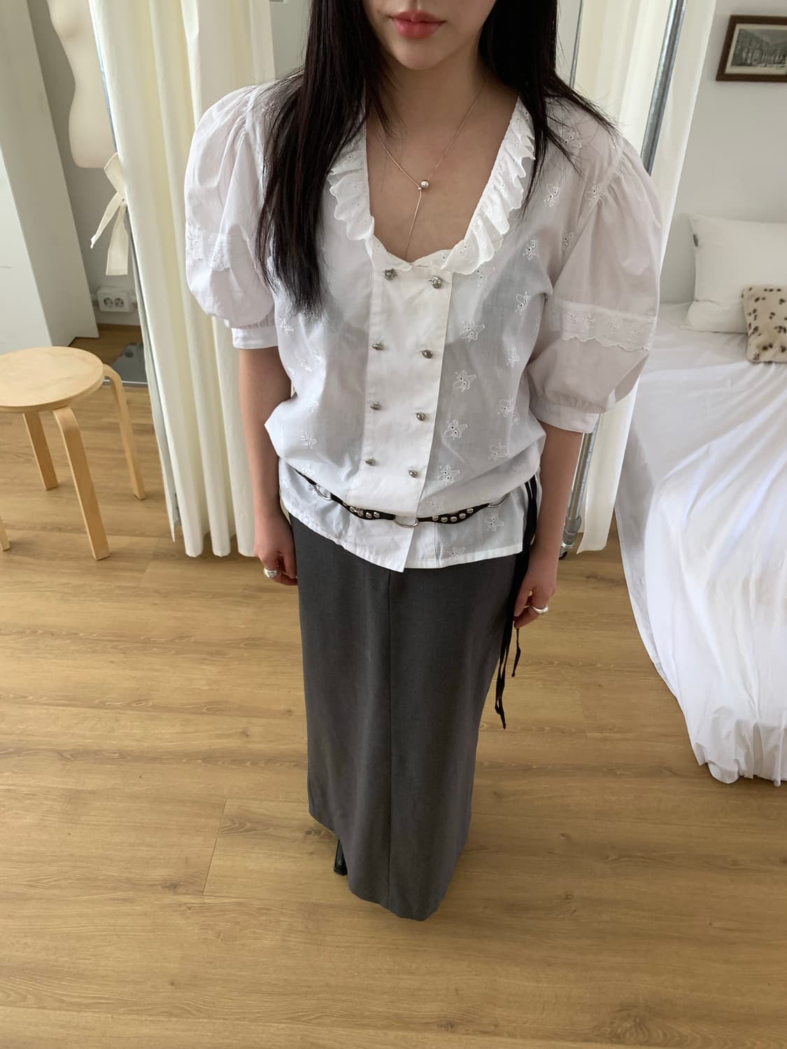 double button puff BL 상품이미지3