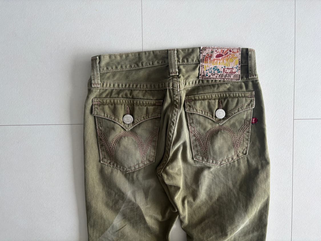 edwin) washed khaki baggy jeans 상품이미지5