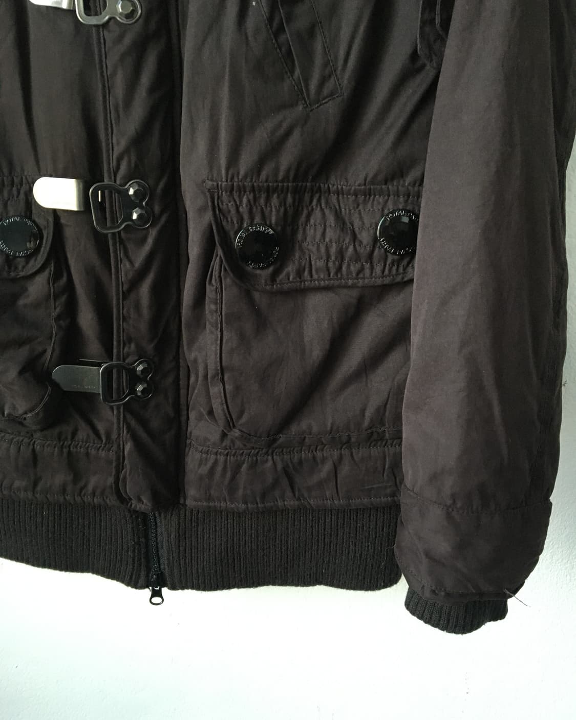 Fake fur hood high neck filed jacket 상품이미지6