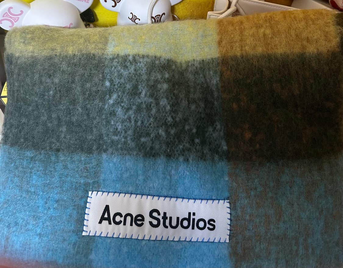 아크네 스튜디오 모헤어울머플러 블루/옐로우 남여공용 상품이미지2