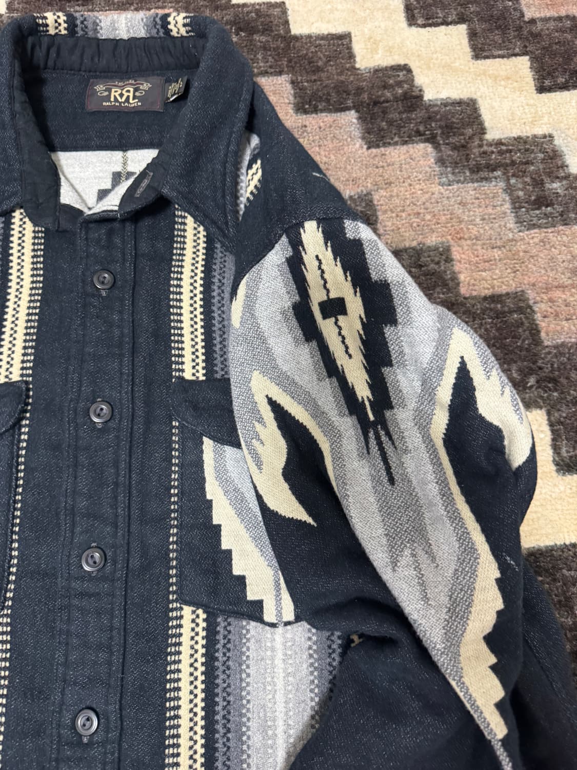 RRL 더블알엘 나바호 자카드 웨스턴  플란넬 셔츠 L 상품이미지5