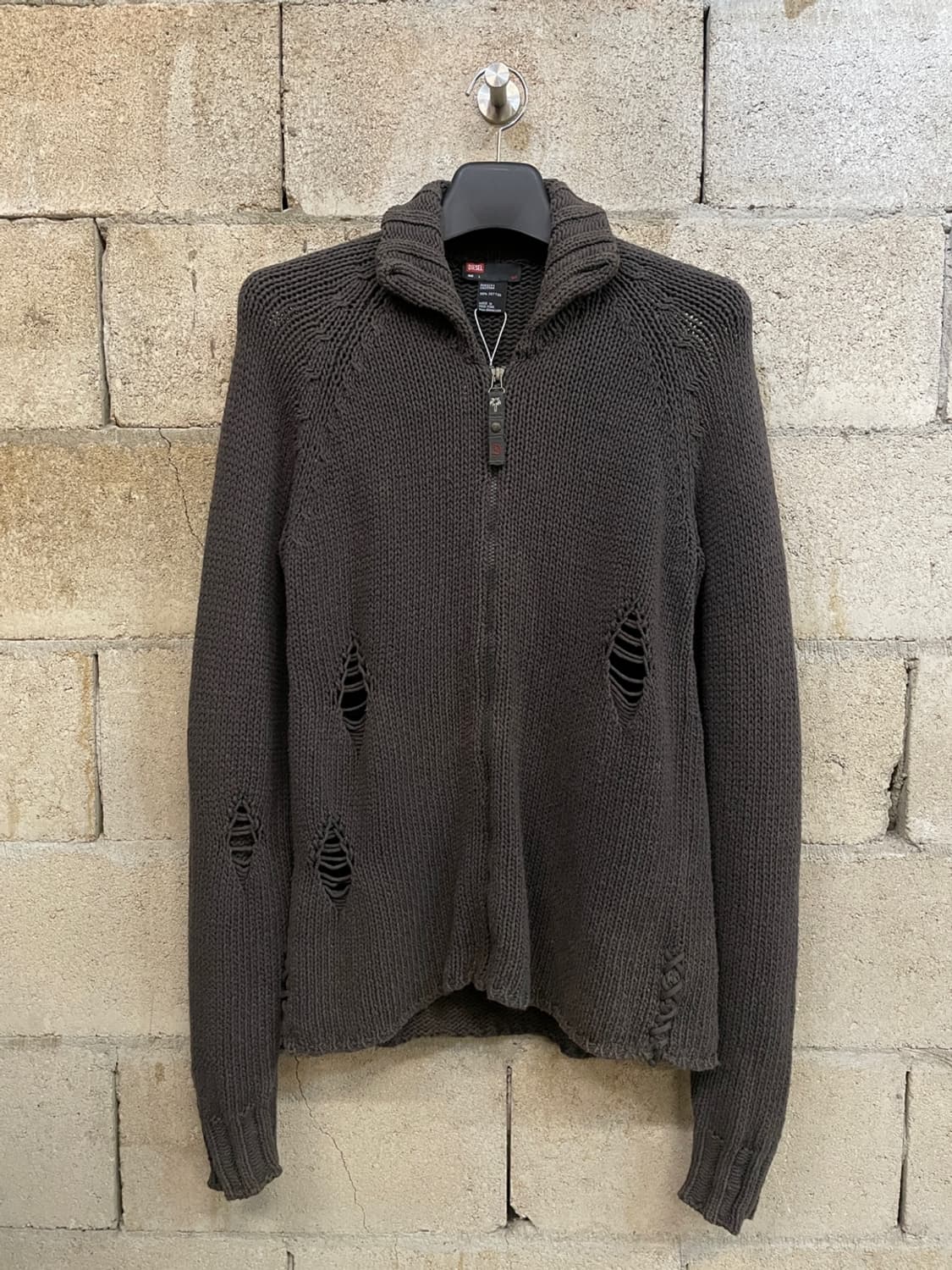 디젤 데미지 니트 집업  상품이미지1