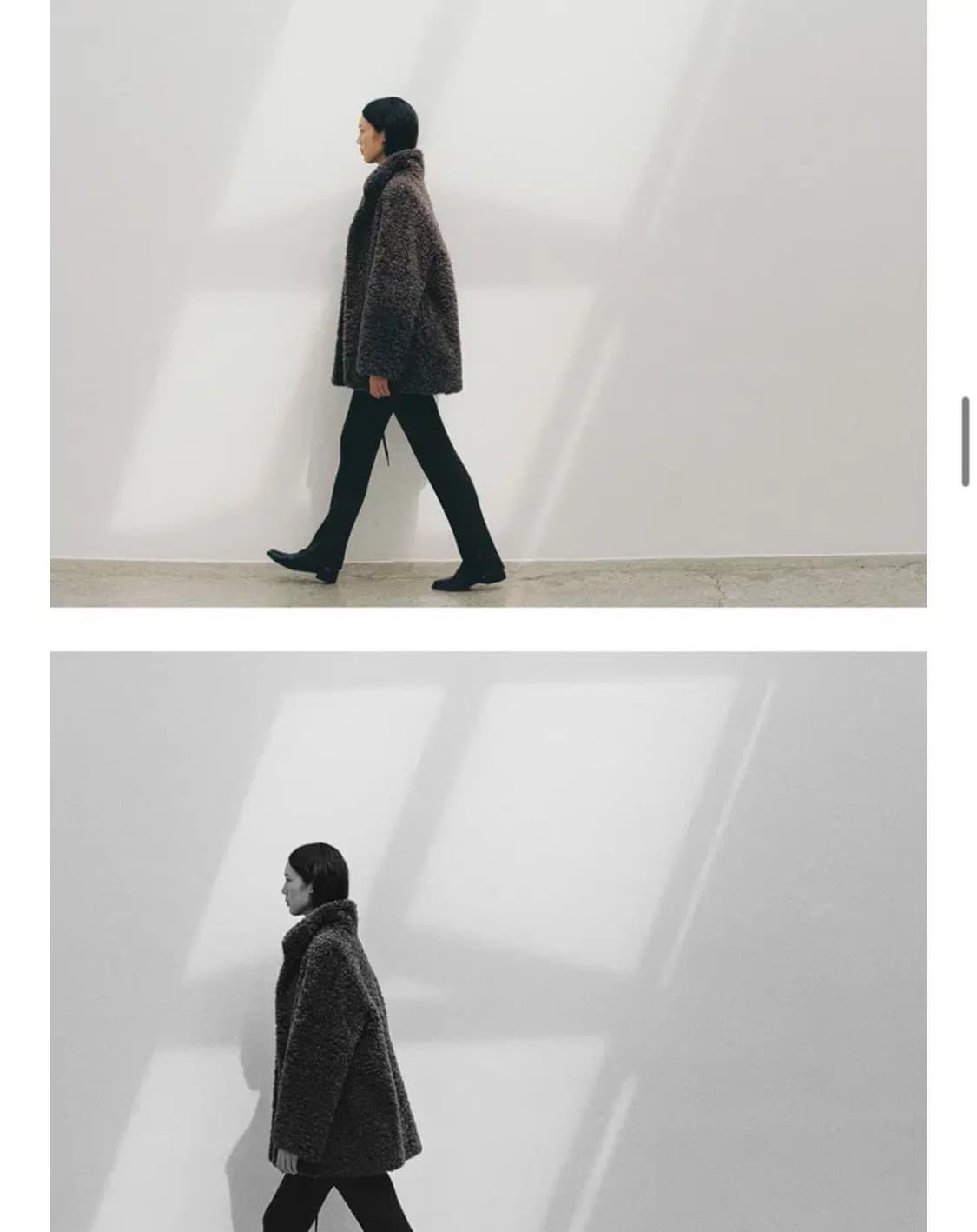 오떼뜨 부클램 하프 퍼 코트 BOUCLE RAM HALF FUR COAT 상품이미지3