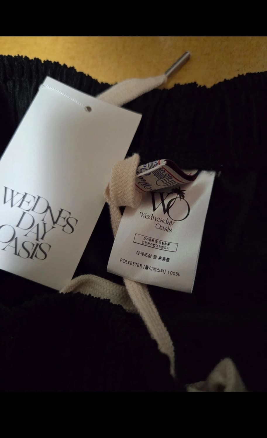 WEDNESDAY OASIS 검정 와이드 팬츠 상품이미지2