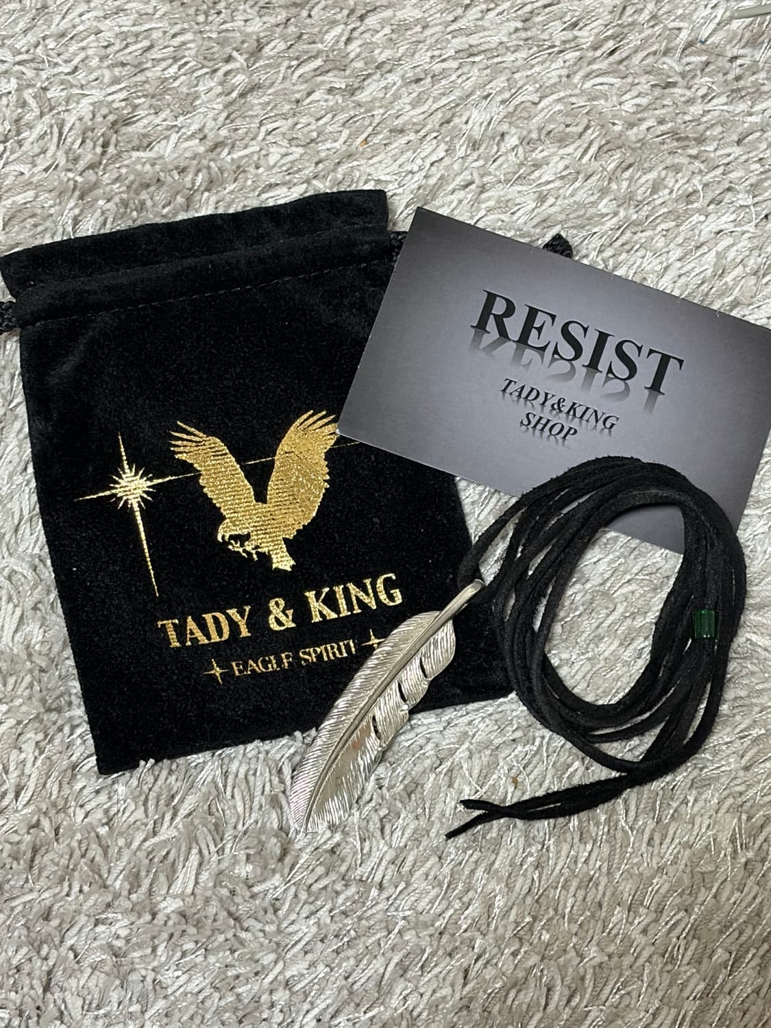 타디킹 (Tady & King) 페더 + 고로스 레더 목걸이줄 상품이미지1