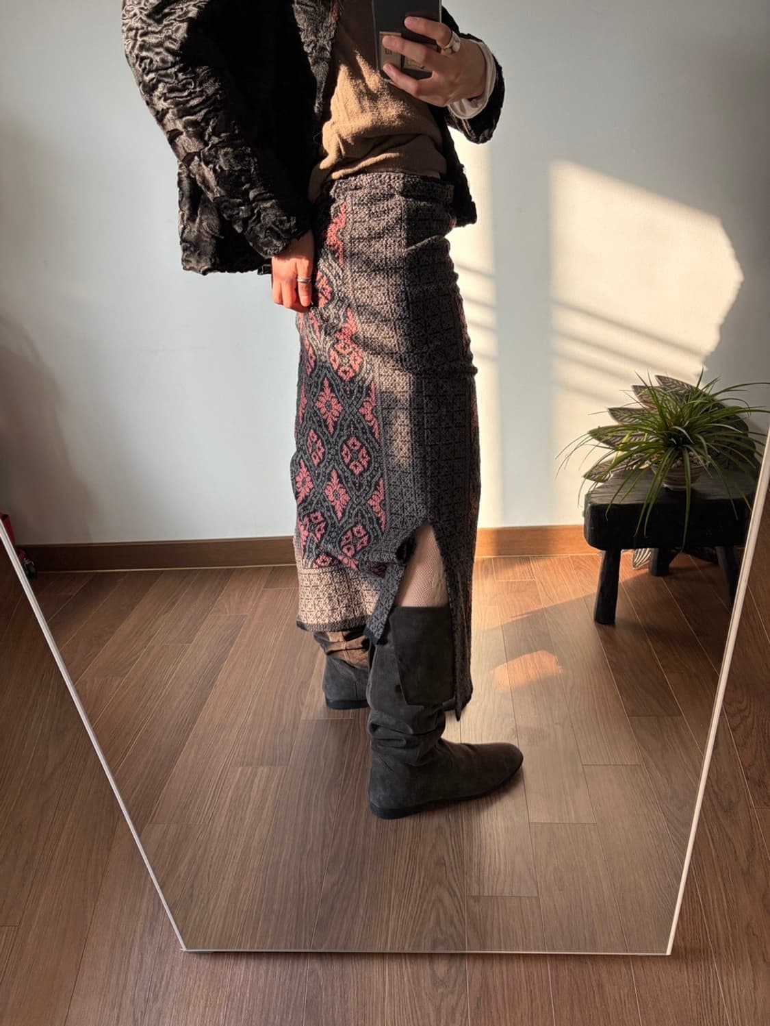 patterned long skirt 상품이미지5