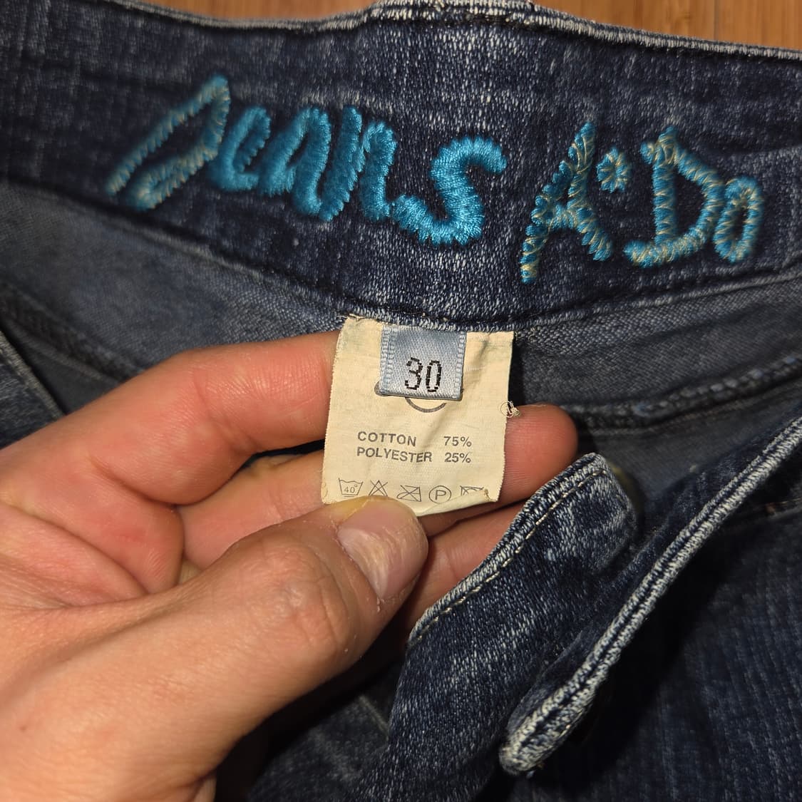 VTG Y2K 오리엔탈 부츠컷 데님 팬츠 (30in) 상품이미지5