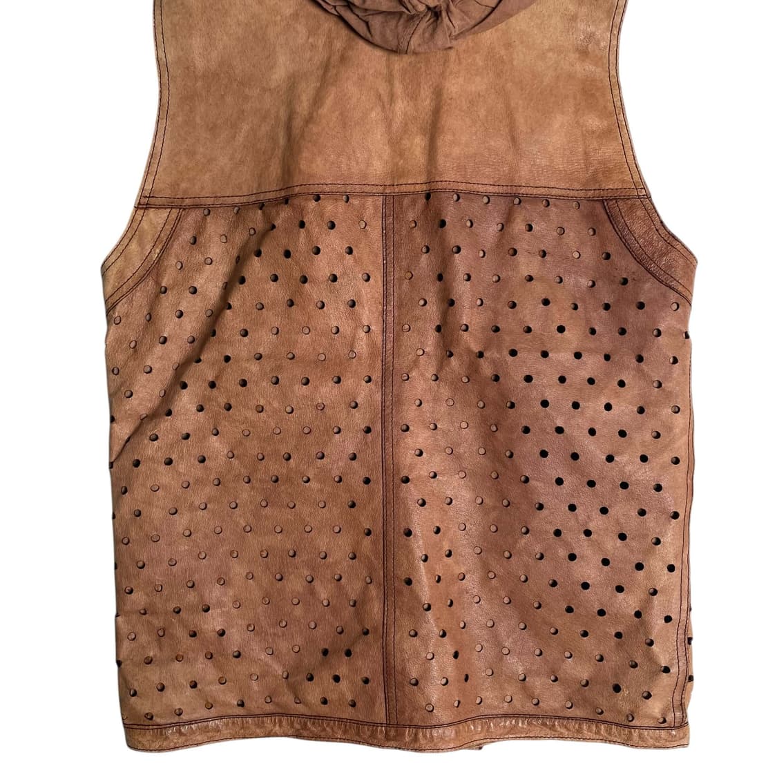 Christian peau 피그스킨 펀칭 레더 베스트 상품이미지8