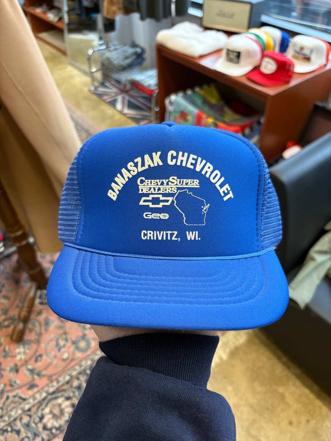 80s 미국 바나작 쉐보레 홍보용 트러커캡 데드스탁 상품이미지1