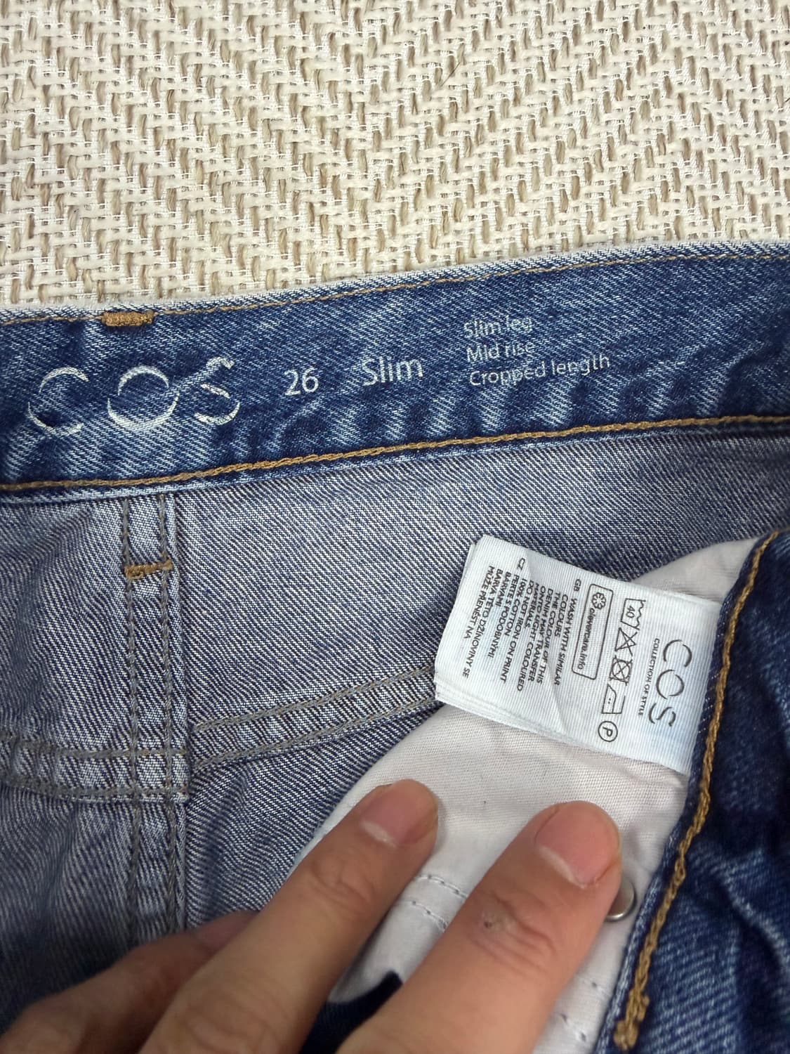 정품) COS 코스 여성 슬림 데님 청바지 26 상품이미지5