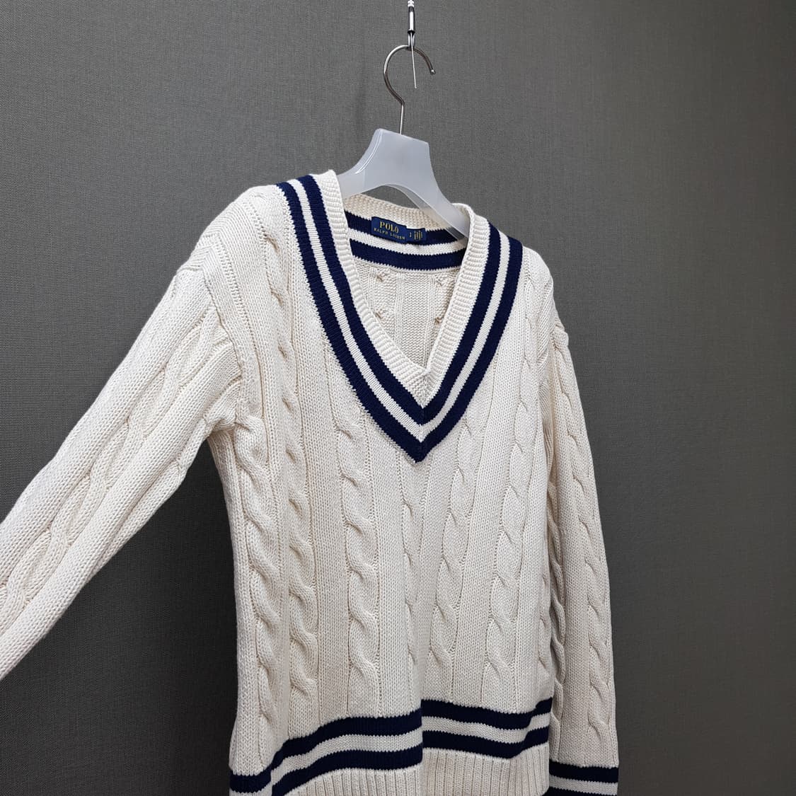 폴로 랄프로렌  케이블 브이넥 니트 S사이즈 상품이미지4