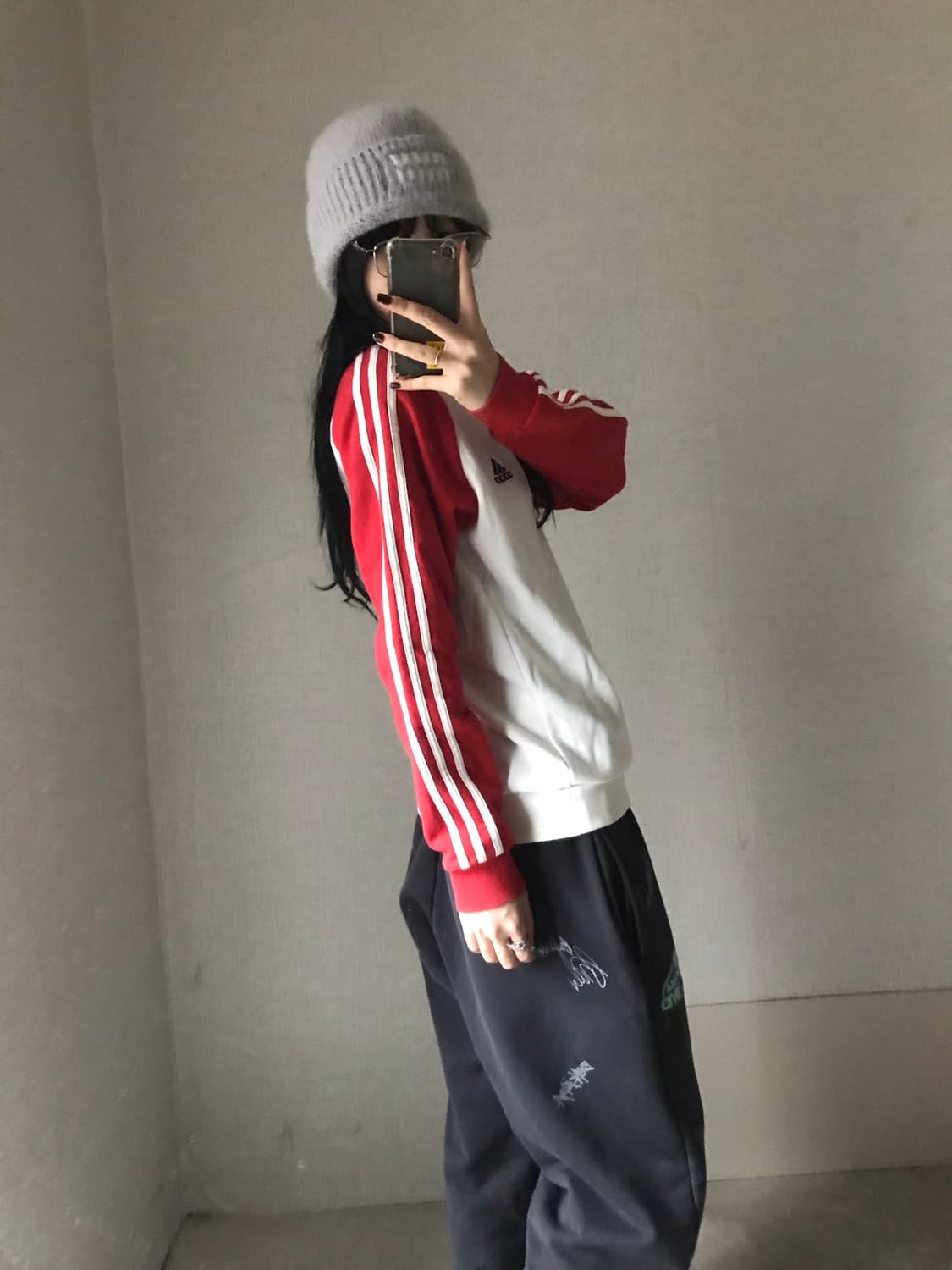 아디다스 00s 레드 아이보리 나그랑 맨투맨 상품이미지5