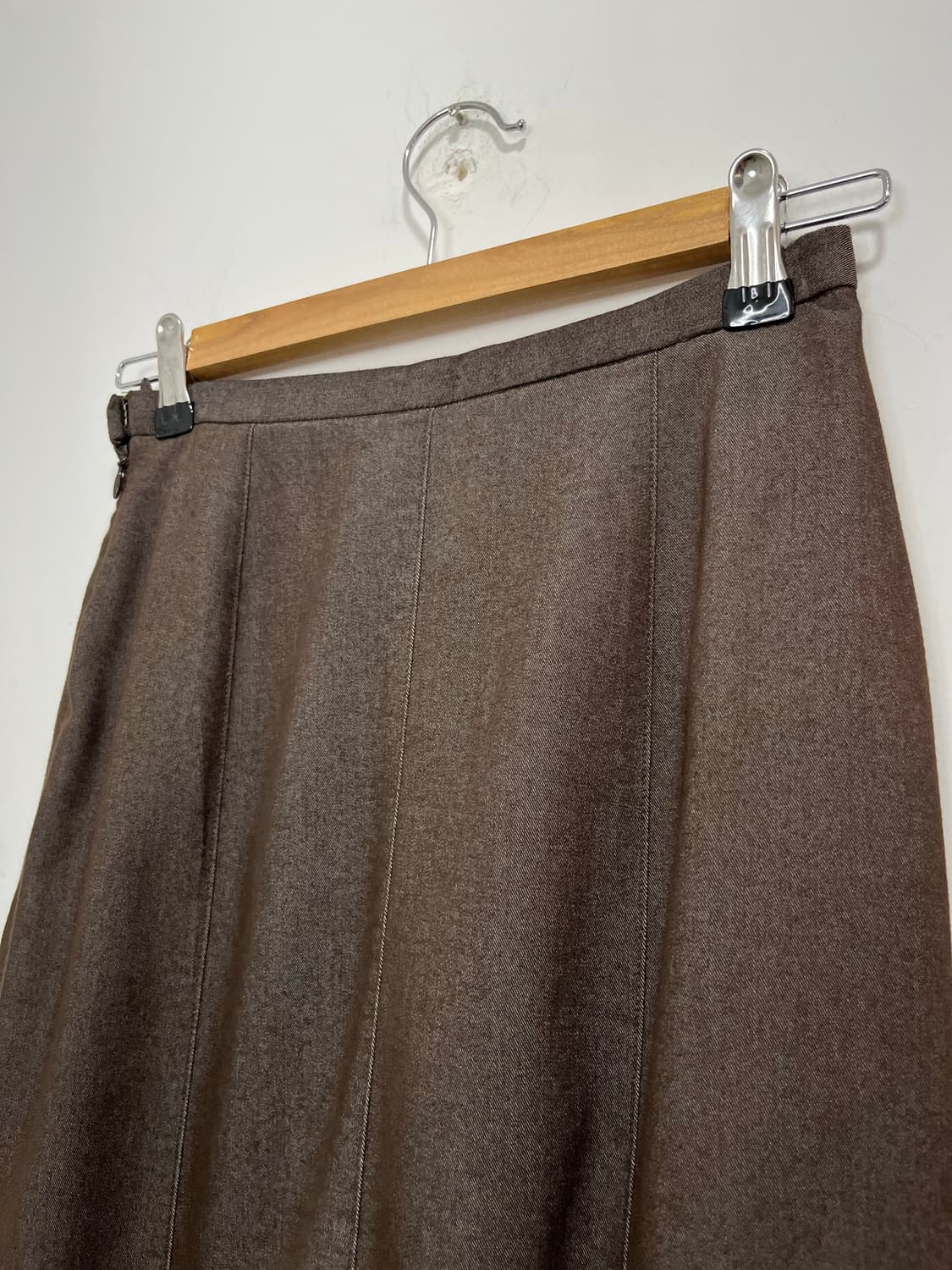 일본 빈티지 모리걸 브라운 플레어 미디 스커트 상품이미지8