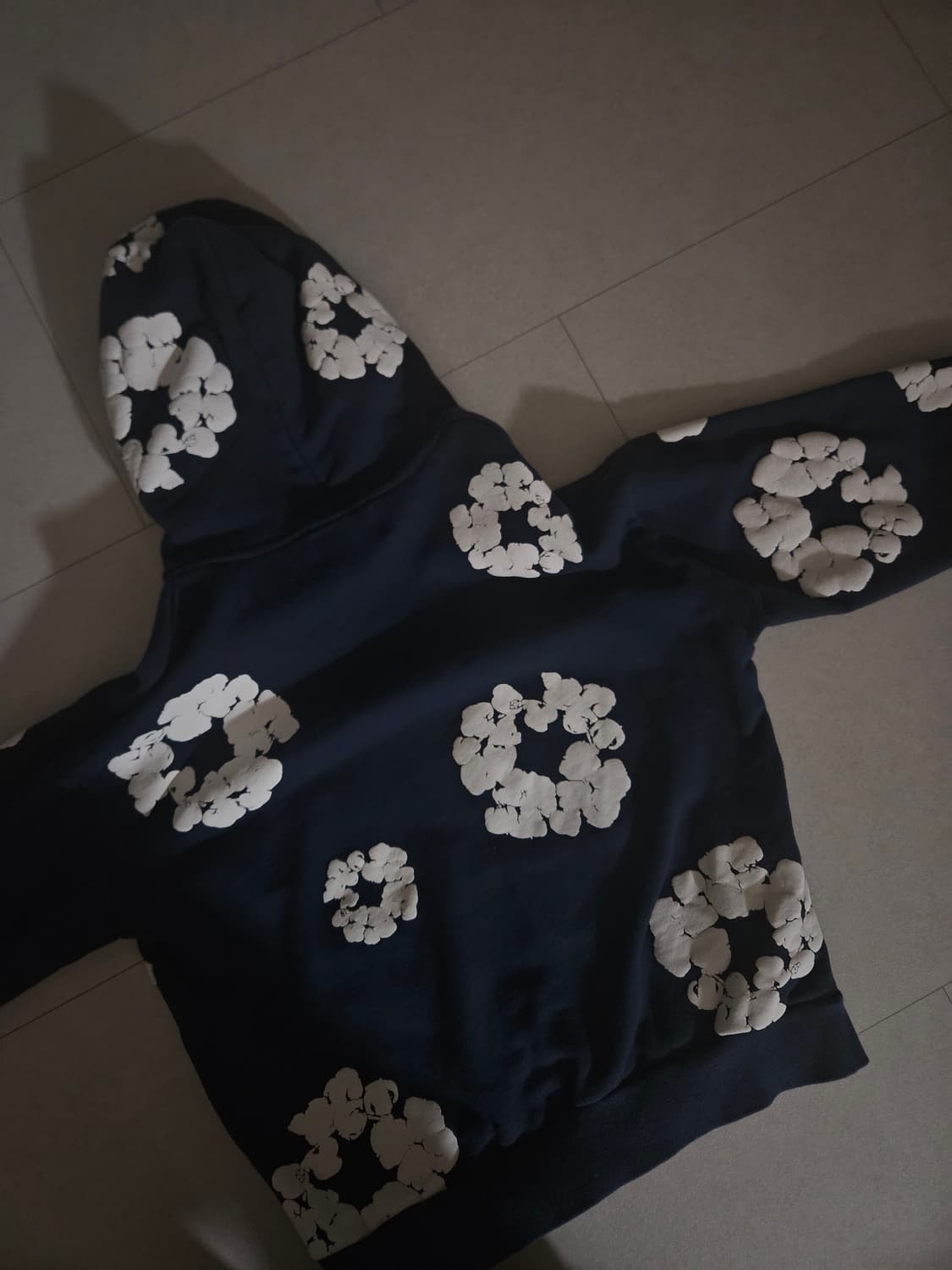 데님 티어스 남색 후드티 사이즈 m 상품이미지3