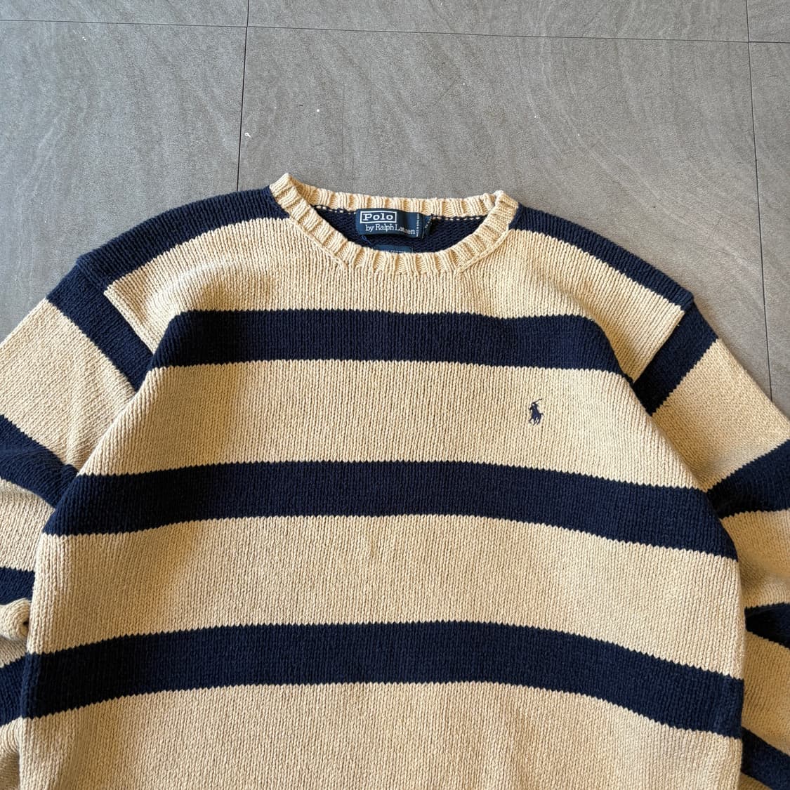 폴로 정품 스트라이프 해비 코튼 니트 상품이미지3