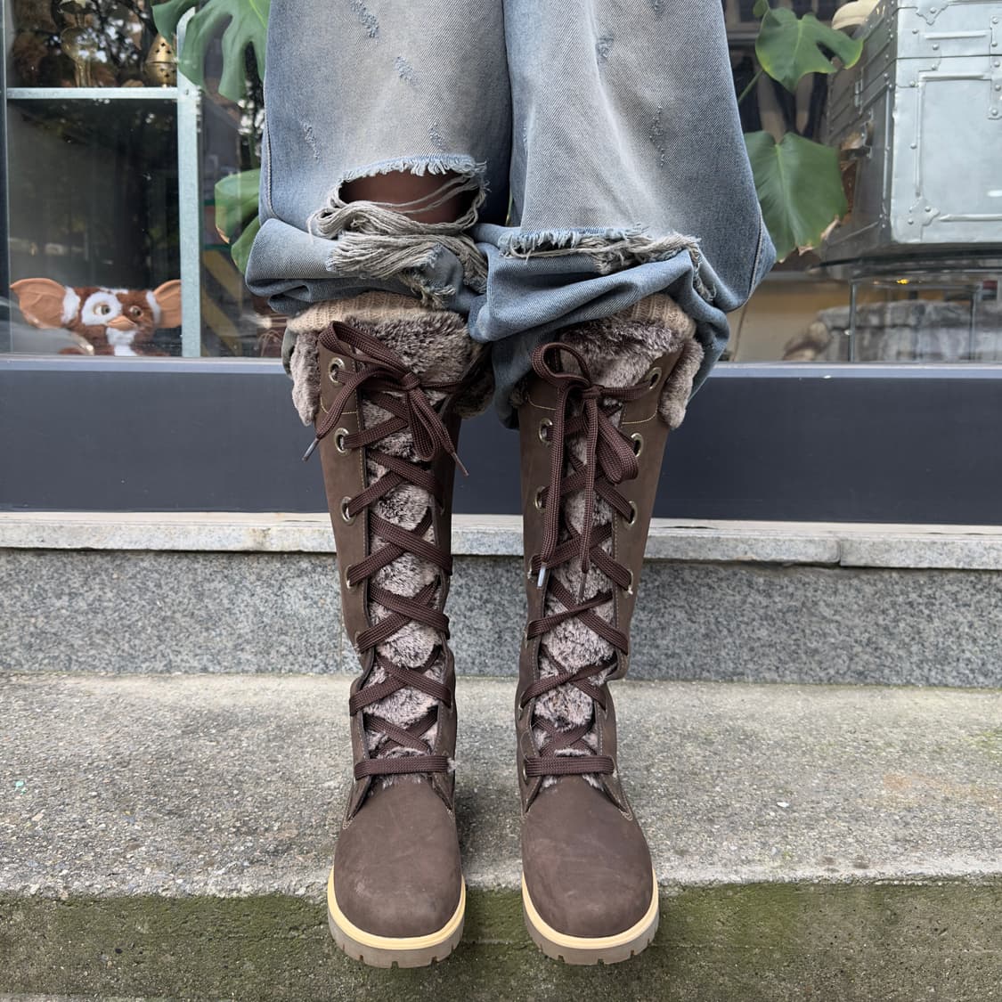 00s 레어 팀버랜드 롱 털 부츠 새상품 상품이미지7