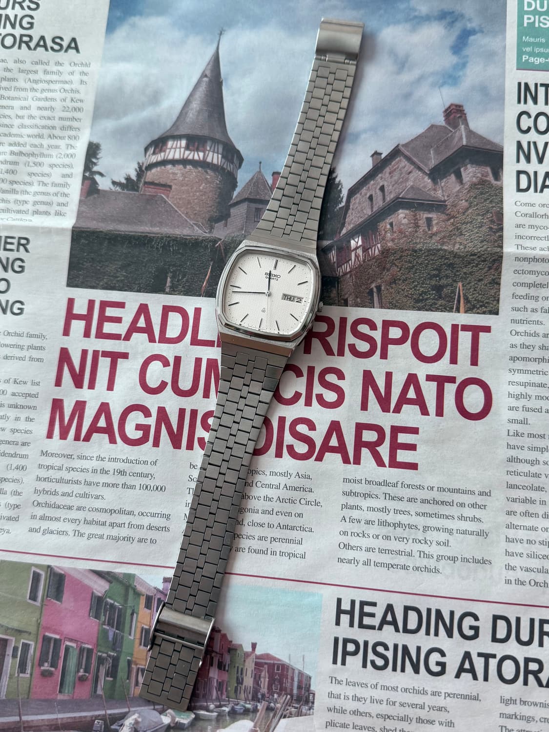 세이코 Seiko 80s 스퀘어 데이 데이트 상품이미지2