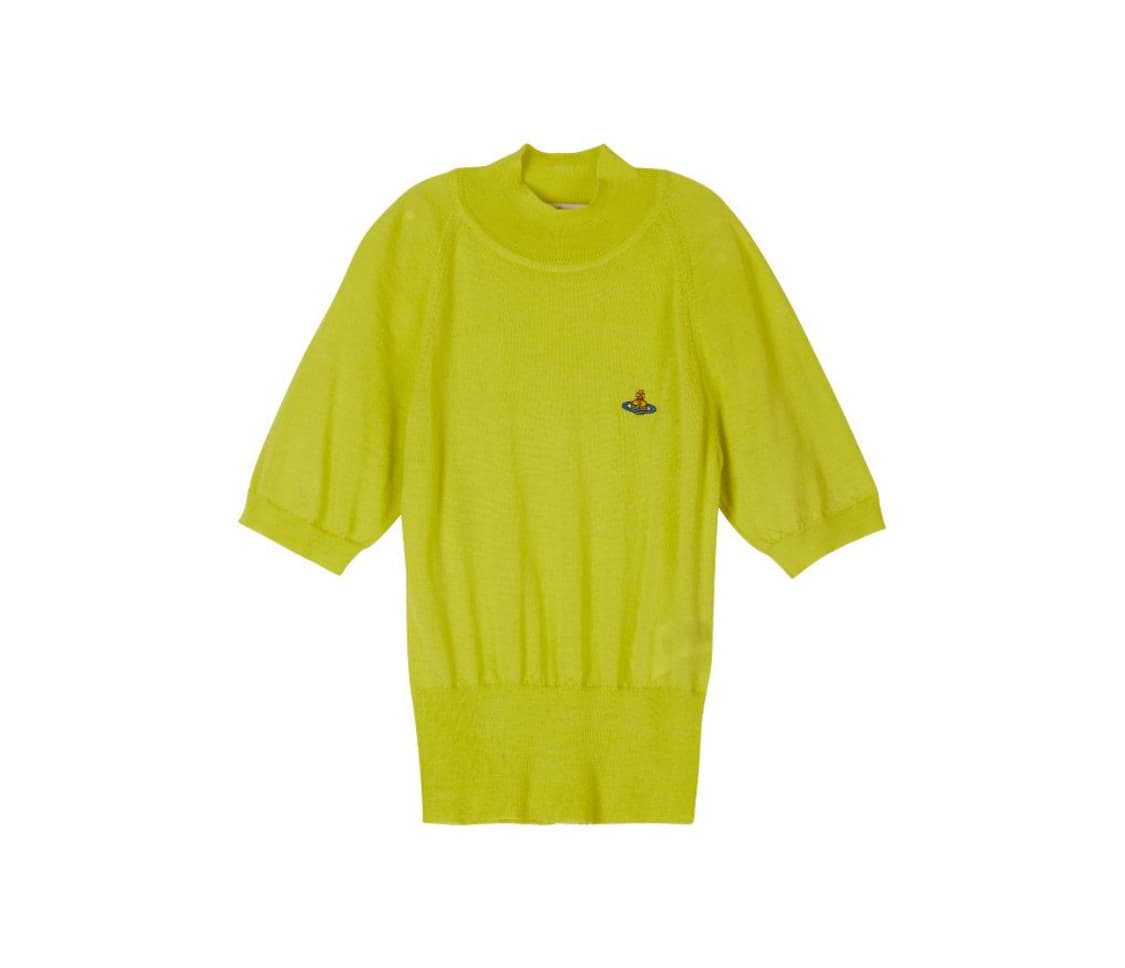 비비안웨스트우드 여성 라임 오알비 로고 반팔 니트 상품이미지1