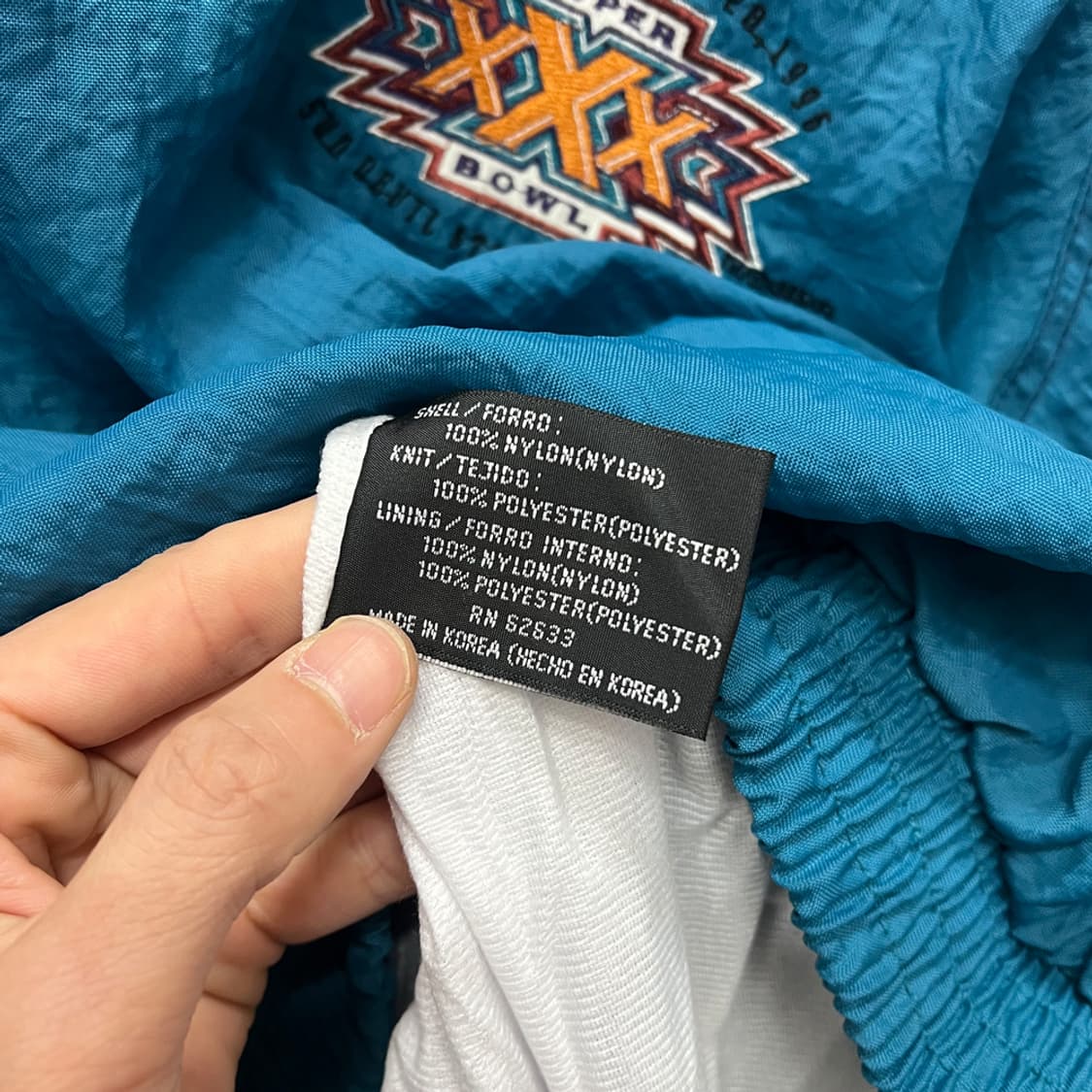 90s USA 프로플레이어 슈퍼볼 바람막이 웜업 L 상품이미지4