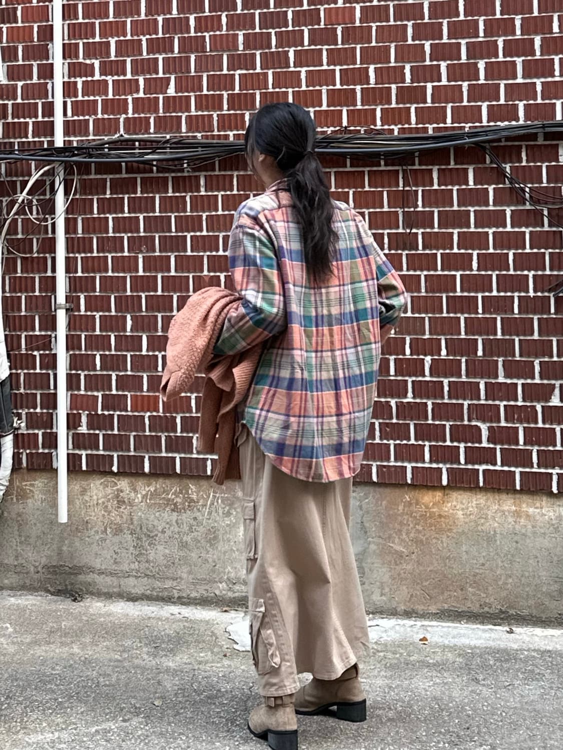 아베크롬비 가디건 폴로 셔츠 포켓 스커트 코디세트 상품이미지4