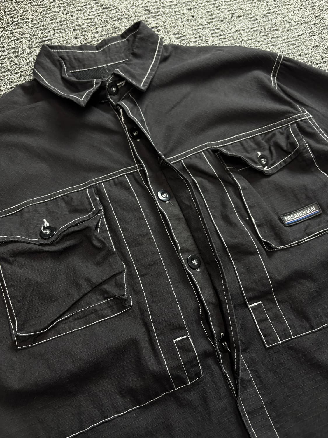 Mrsandman 아카이브 아웃스티치 블랙 워크 자켓 1747 상품이미지5