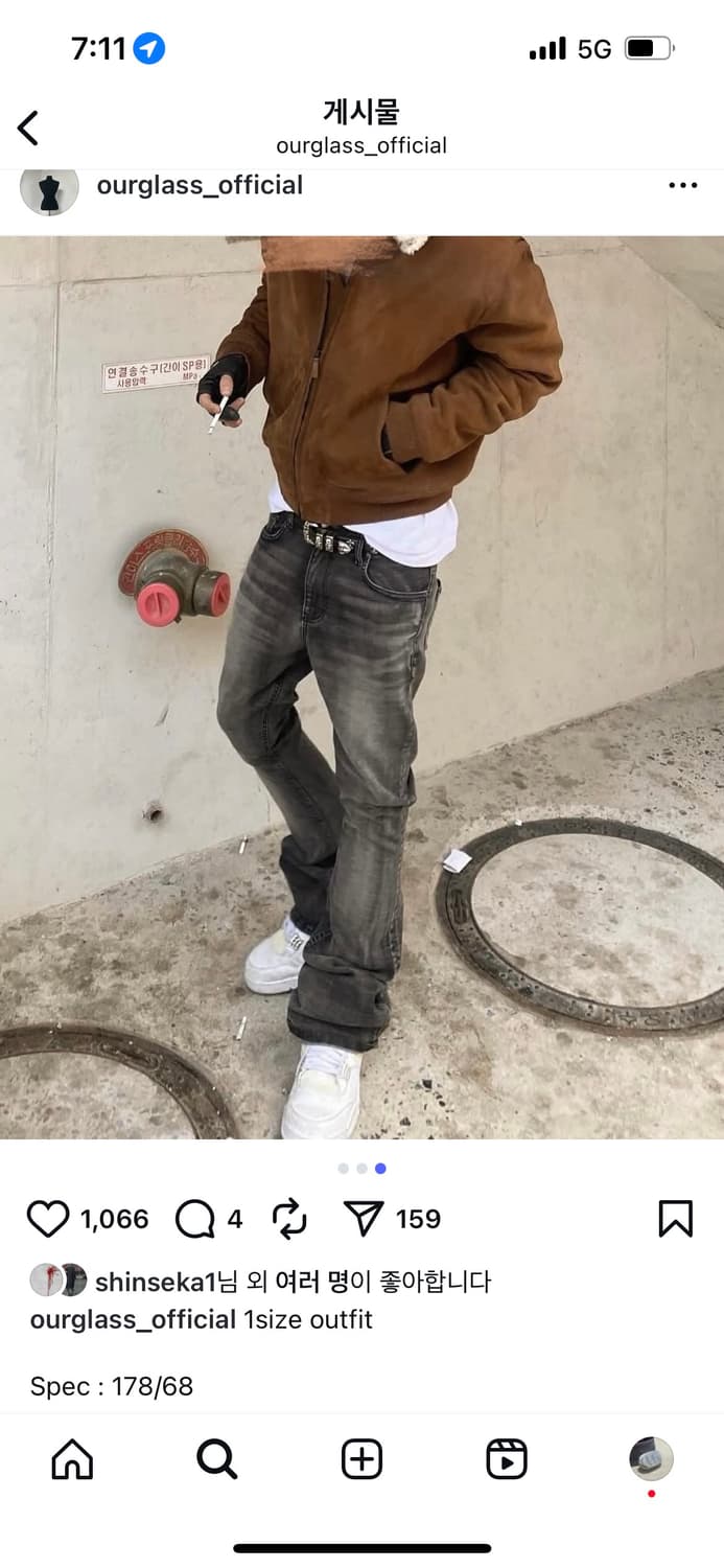 ourglass slim bootscut washing jeans-1 상품이미지1