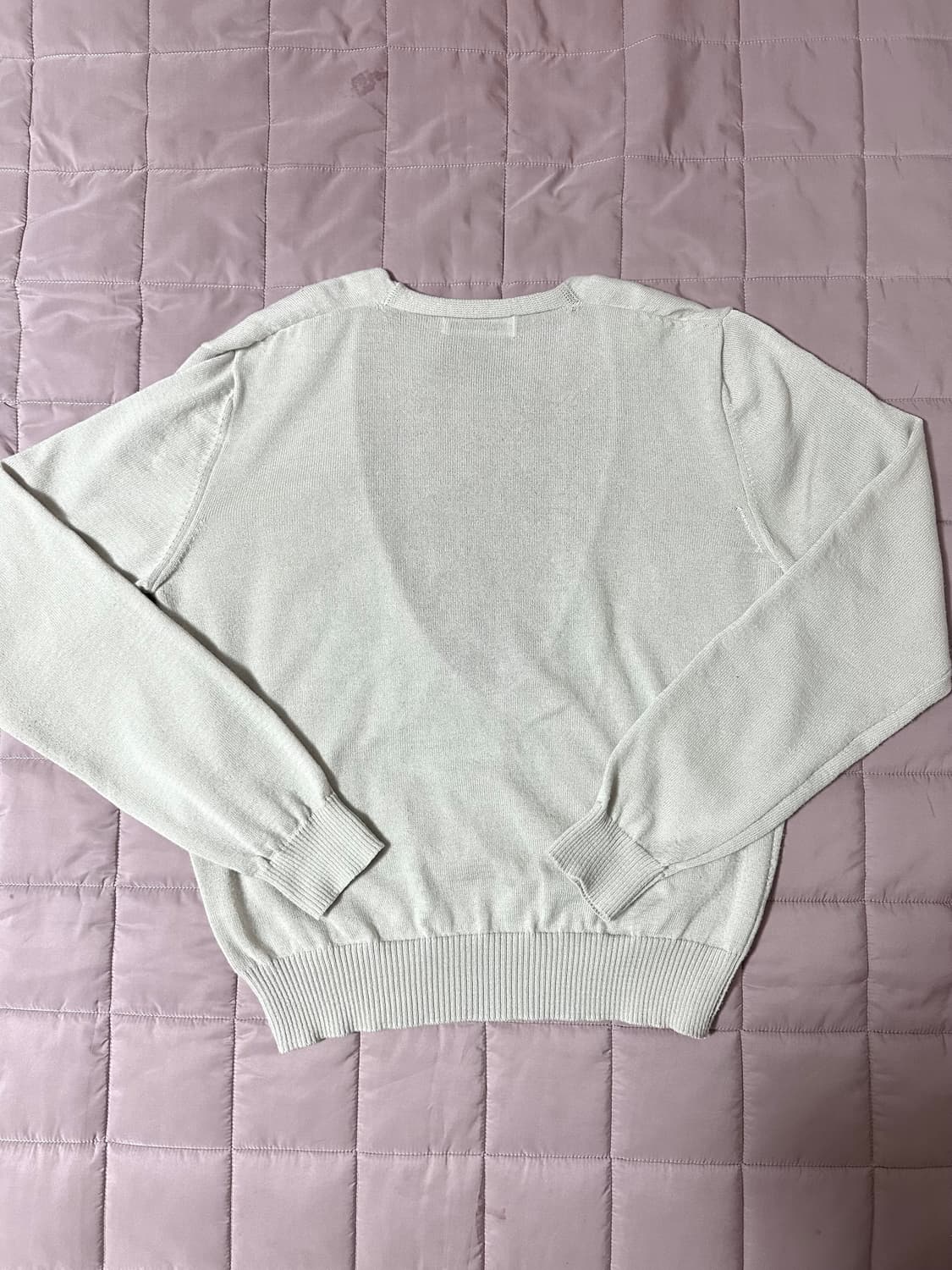 헤더먼트 v neck layered knit(soy milk) 상품이미지6