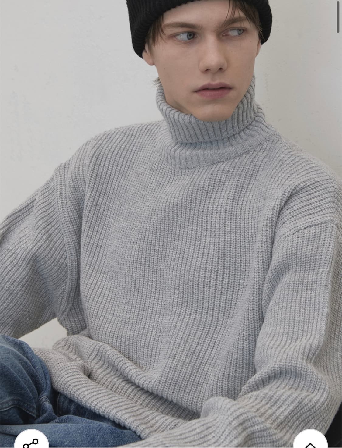 (L) 드로우핏 하찌 벌키 터틀넥 니트 [L.GREY] 판매 상품이미지7