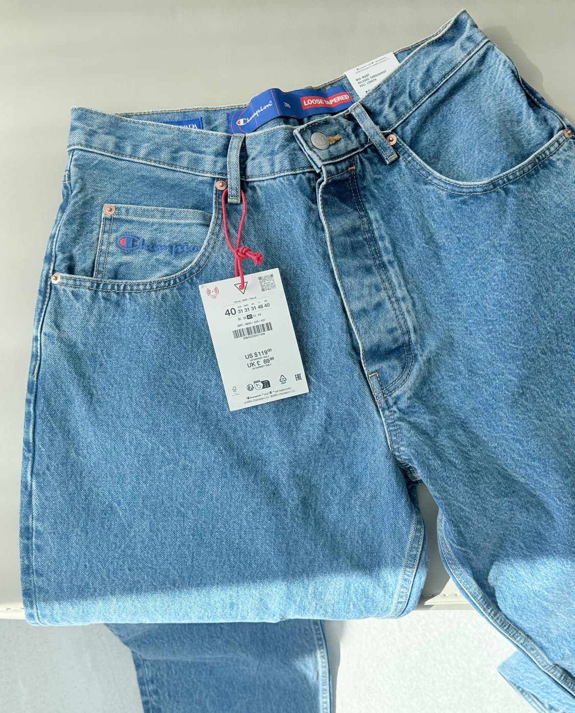 자라 x 챔피온 와이드 테이퍼드 돌청색상 (31, 32사이즈) 상품이미지2