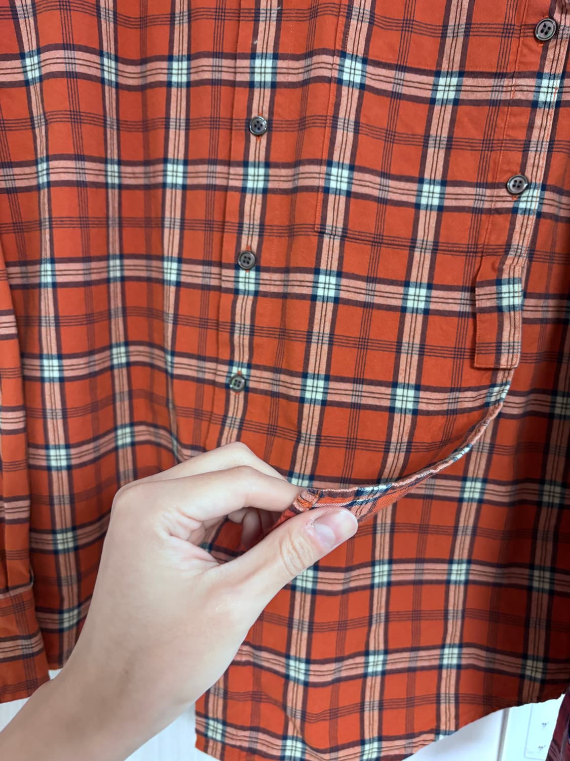 48(100~105) CREED AND MANTON 체크 셔츠 상품이미지4