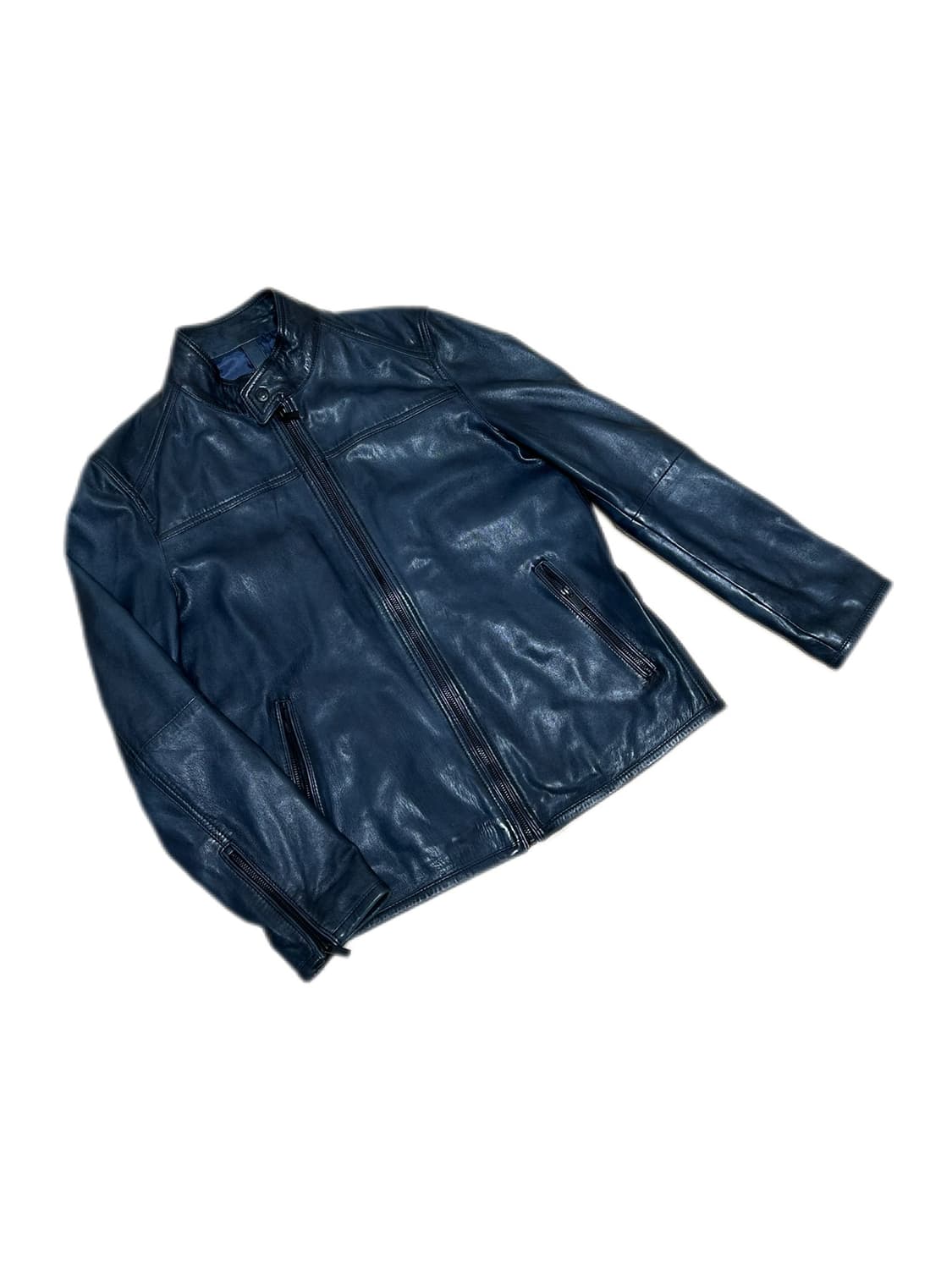 마시모두띠 다크 네이비 프리미엄 나파 레더 자켓 상품이미지2