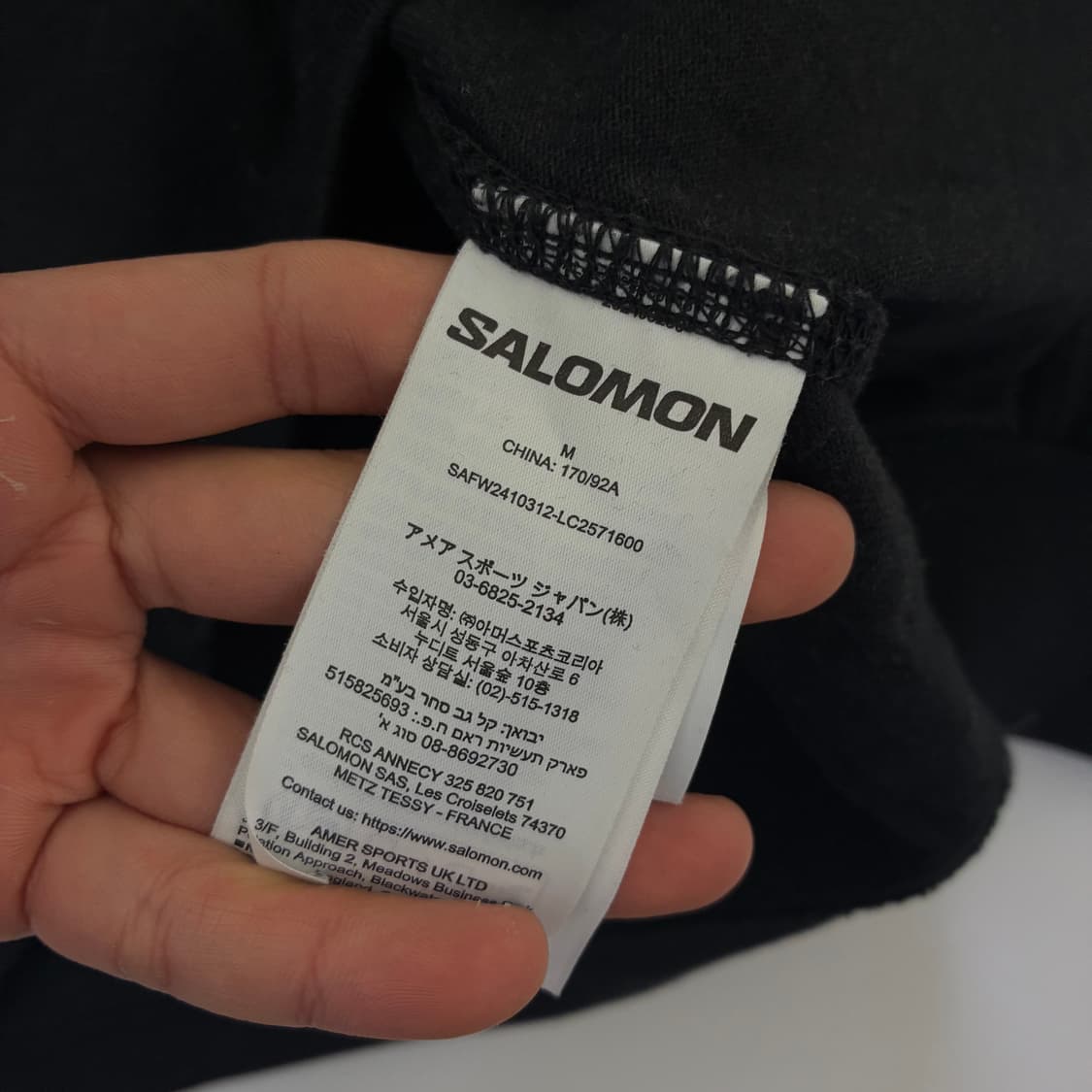 Salomon  살로몬 블랙 롱슬리브 상품이미지6