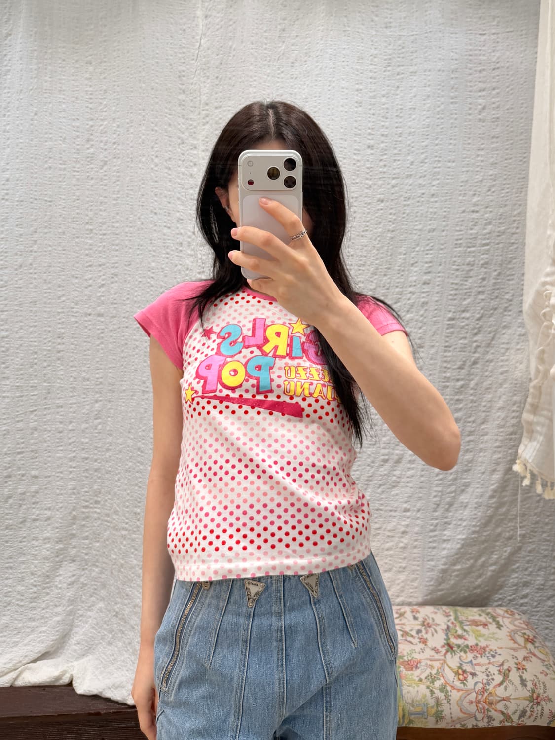 pink polka top 상품이미지5
