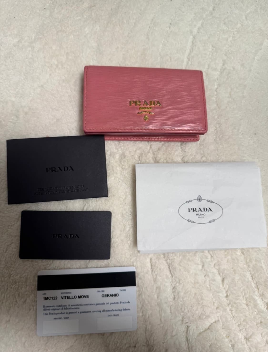 (정품)프라다 비텔로 무브 카드 지갑 핑크 상품이미지1