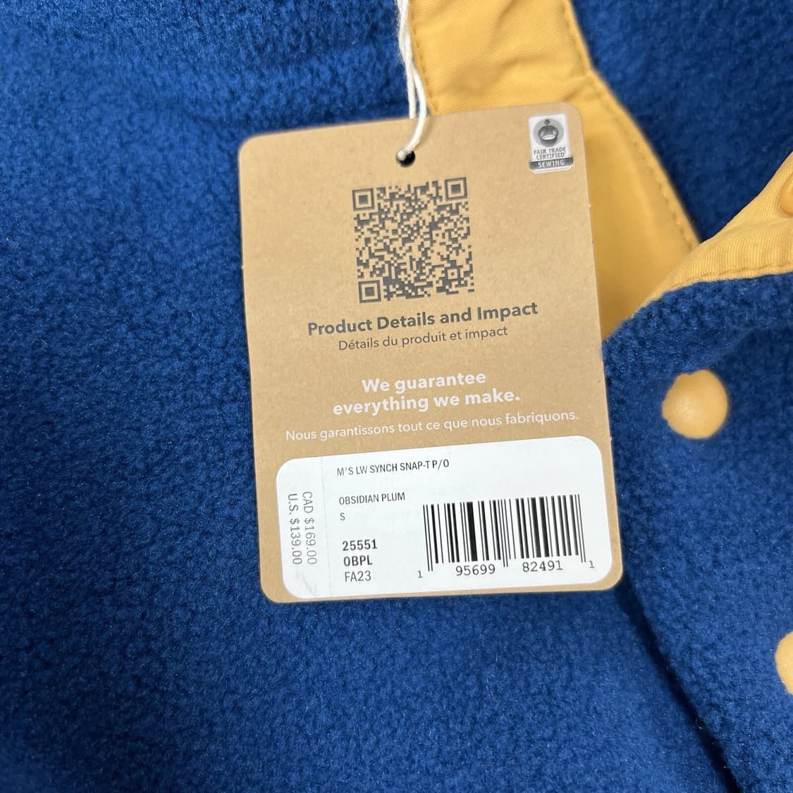 10s 파타고니아 신칠라 스냅-T 블루/브라운 상품이미지5