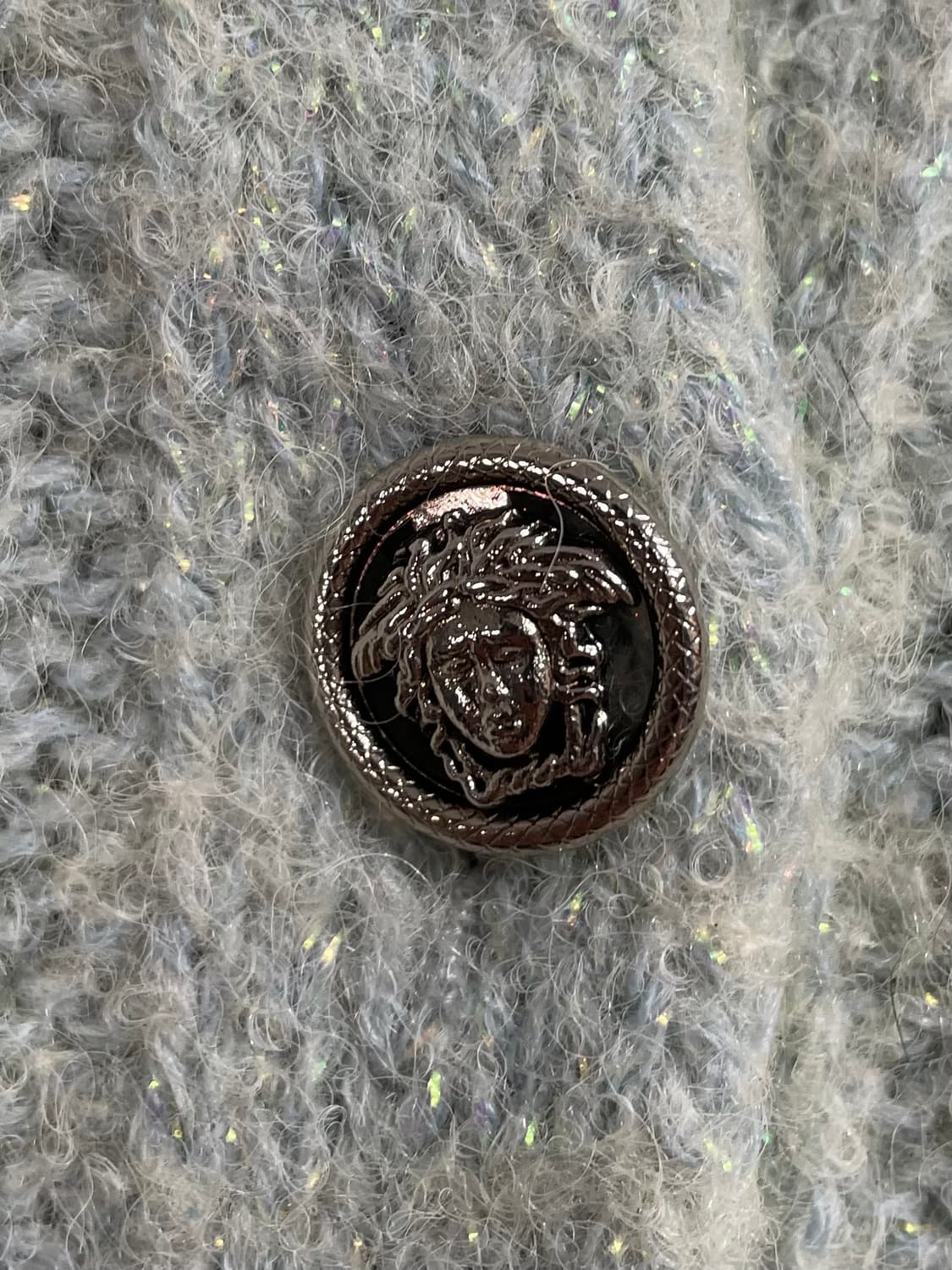 90s 베르사체 우먼스 파스텔민트 울 카라 가디건 (on.330)   상품이미지4