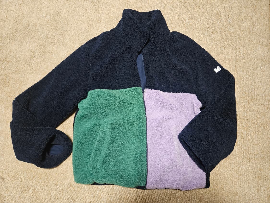 스튜디오앤파르크 컬러블록 뽀글이 집업 상품이미지3