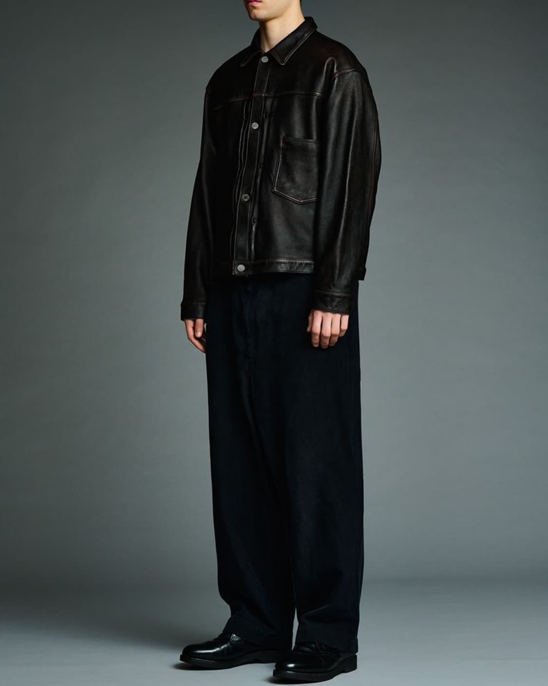 아프레쎄 A.presse 26fw type1 레더 가죽 자켓 상품이미지7