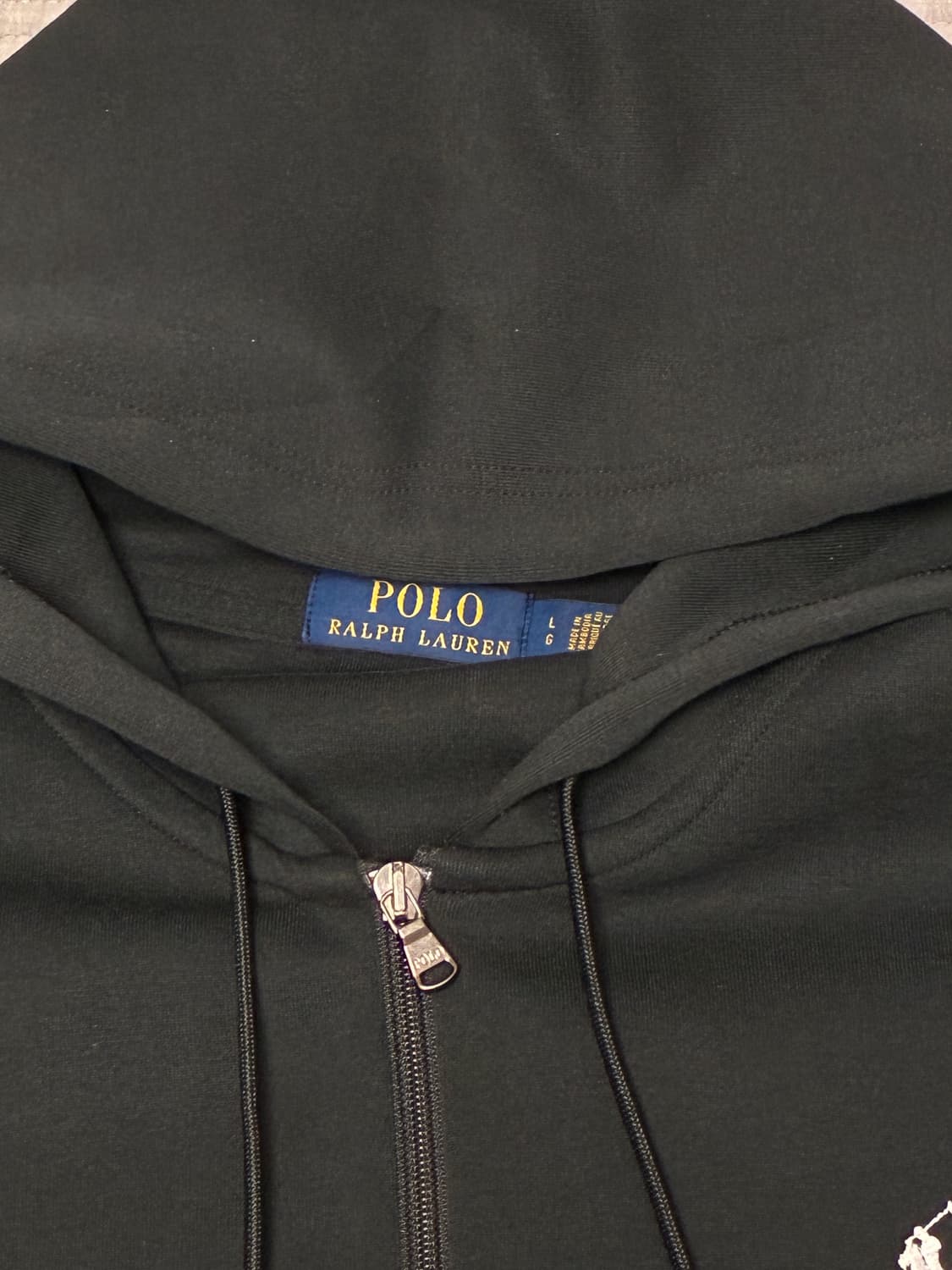[L] 폴로랄프로렌 후드집업 블랙 상품이미지2