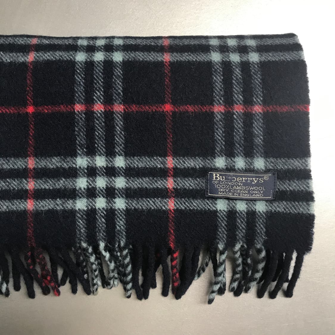버버리 정품 램스울 머플러 네이비 상품이미지2