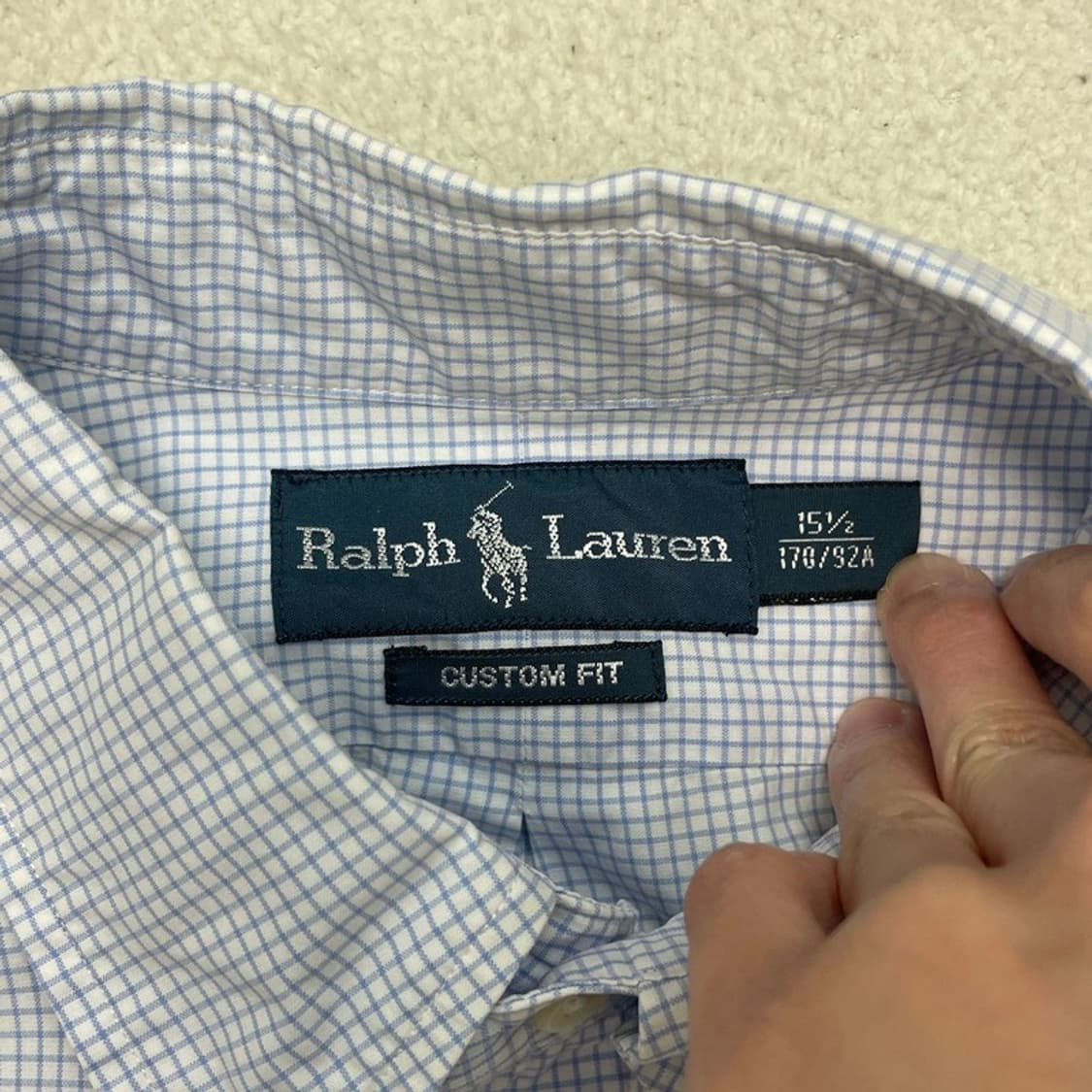 RALPH LAUREN 체크 셔츠 블루 상품이미지4