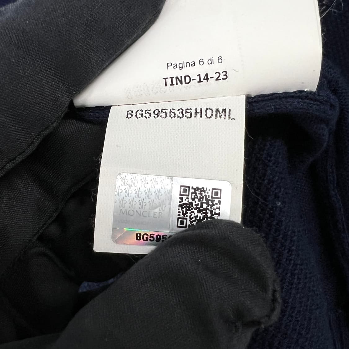 [L사이즈] 몽클레어 긴팔 니트 네이비 상품이미지7