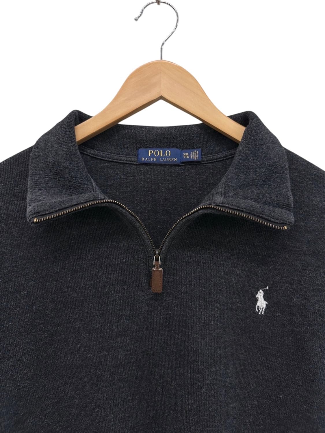 폴로 반집업 니트 차콜 (2XL) 상품이미지2